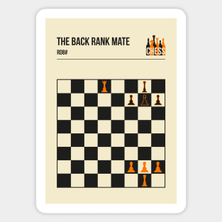 The Back Rank Mate Chess Checkmate Vintage Book Cover Poster Sticker